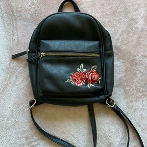 Black leather Backpack